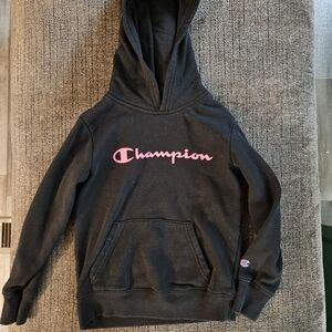 Champion Kids Hoodie with Pink Logo 5/6